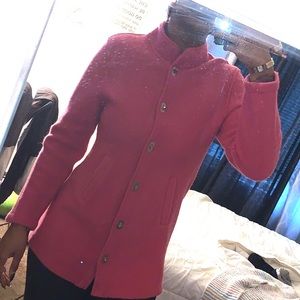 Casual Corner Pink wool coat Lg